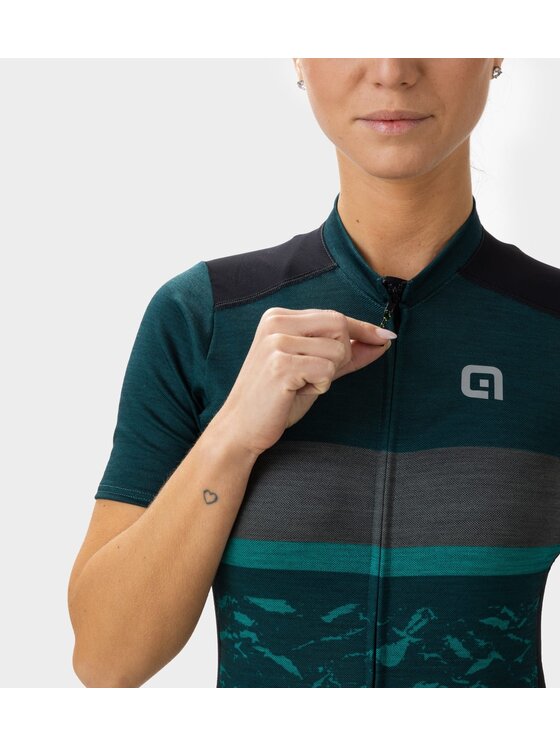 Alé Cycling Alé Cycling Koszulka rowerowa Road Gravel Earth Zielony Fitted Fit