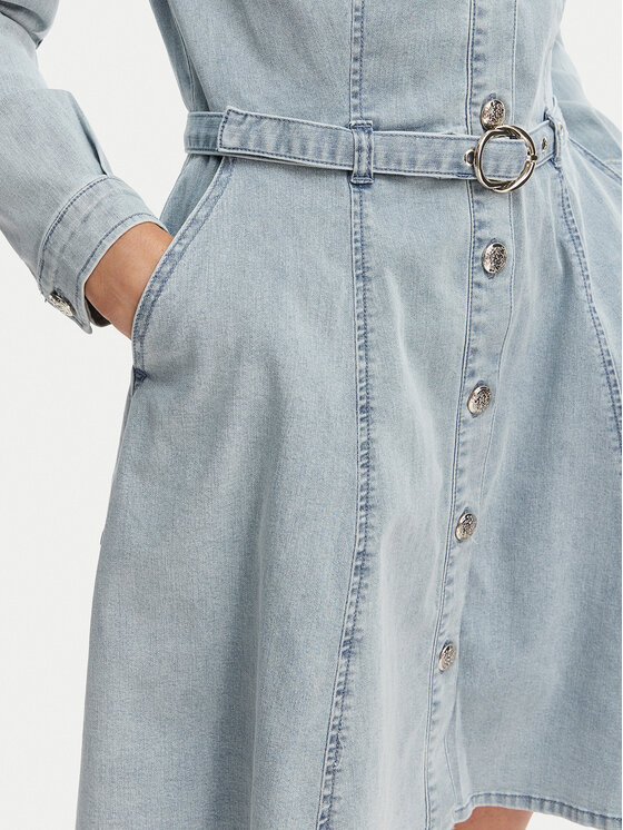 Morgan Morgan Sukienka jeansowa 261-RODEX Błękitny Slim Fit