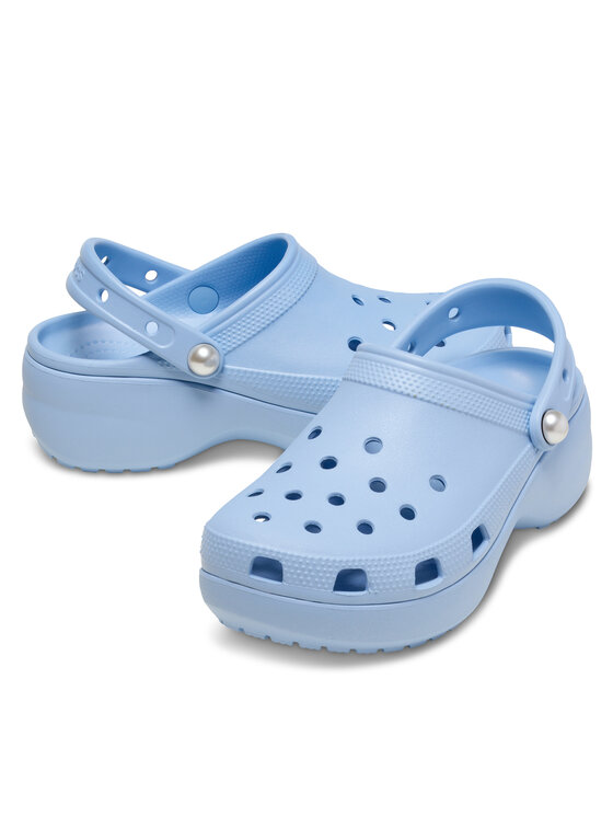 Crocs Crocs Παντόφλες Classic Platform Pearl Clog 211231 Μπλε
