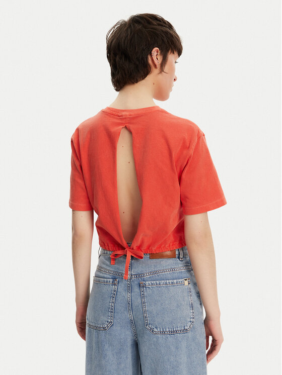 Tommy Jeans Tommy Jeans Majica DW0DW20324 Oranžna Relaxed Fit