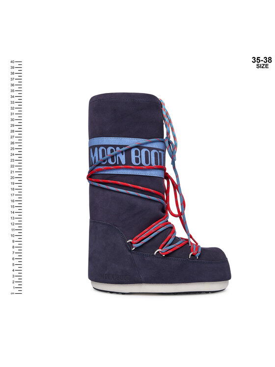 Moon Boot Moon Boot Sniego batai Mb Icon Suede Laces 80D1403050 Tamsiai mėlyna