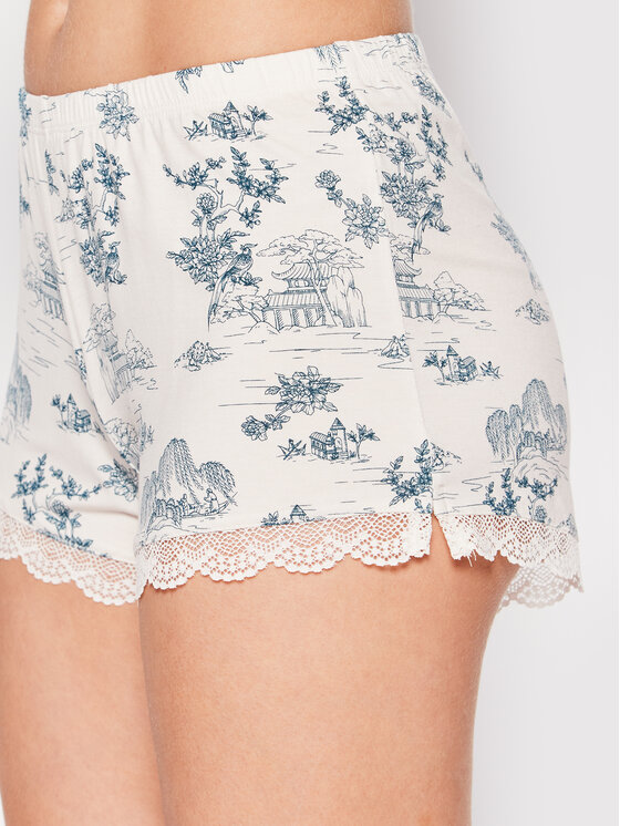 Pantaloncini del pigiama Alman 6533125 Bianco