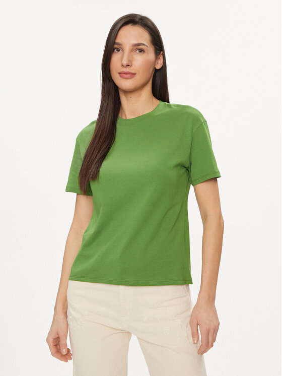 United Colors Of Benetton T shirt 3096D102O Verde Regular Fit Modivo