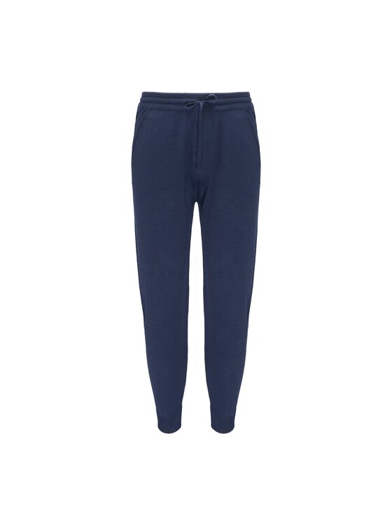 La Mania La Mania Spodnie dresowe REGULAR FIT Granatowy Active Fit