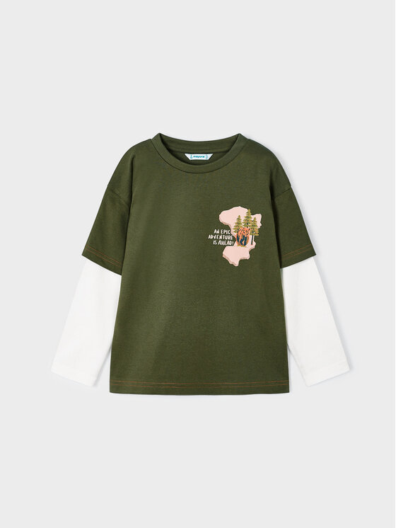 Mayoral Mayoral Bluza 4.022 Zelena Regular Fit