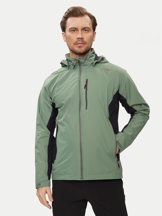 CMP Nepremokavá bunda 34Z5147 Zelená Regular Fit