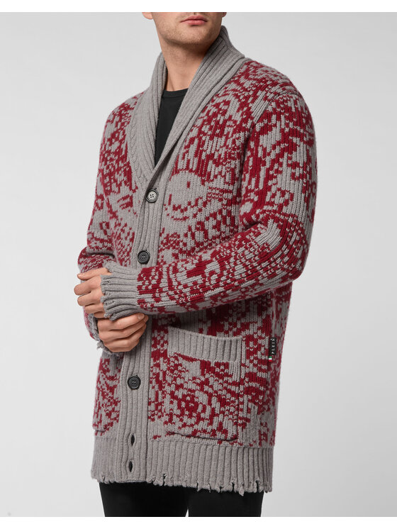 PHILIPP PLEIN PHILIPP PLEIN Kardigan 5271 Beżowy Regular Fit
