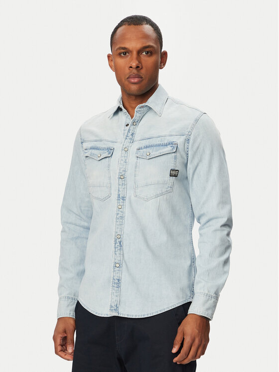 G-Star Raw Koszula jeansowa Dakota D23616-D252 Niebieski Regular Fit