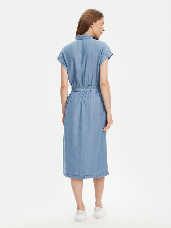 United Colors Of Benetton United Colors Of Benetton Сукня-сорочка 4KHNDV0BI Голубий Regular Fit