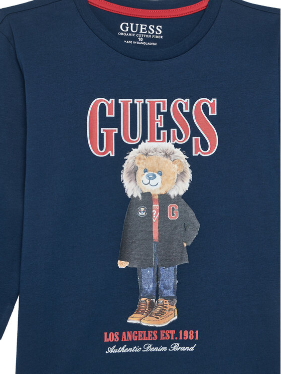 Guess Guess Bluză L5BI09I3Z14 Bleumarin Regular Fit