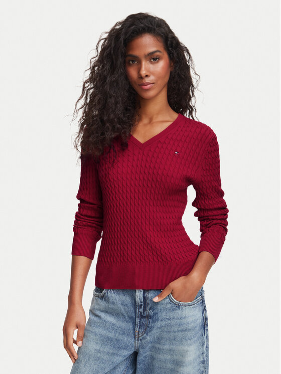 Tommy Hilfiger Пуловер WW0WW44987 Червен Regular Fit