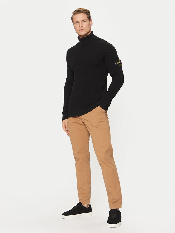 Stone Island Stone Island Rollkragenpullover 8115552C2 Schwarz Regular Fit