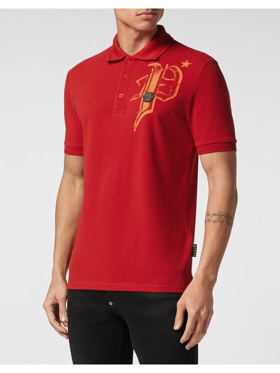 PHILIPP PLEIN PHILIPP PLEIN Polokošile 755 Červená Slim Fit