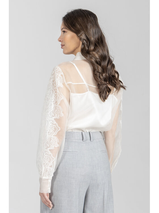 Deni Cler Milano Deni Cler Milano Koszula T-DC-1442-F2-80-11-1 Kremowy Regular Fit