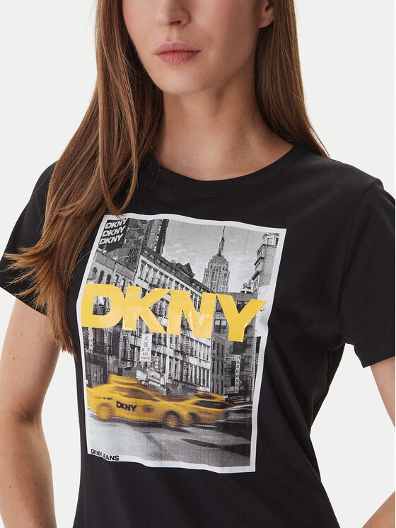 DKNY DKNY Marškinėliai DJ6T1749 Juoda Regular Fit