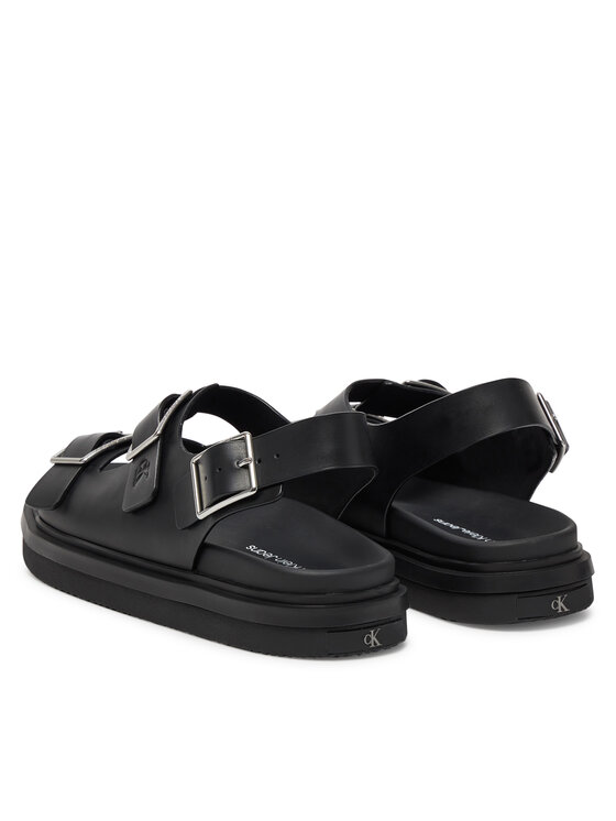 Calvin Klein Jeans Calvin Klein Jeans Sandali Flat Molded Sandal Buckle YW0YW01785 Črna