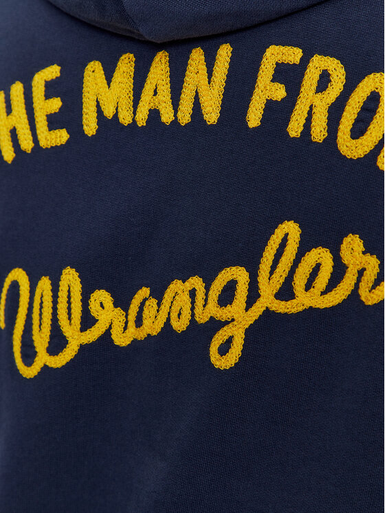 Wrangler Wrangler Bluza Logo 112341241 Granatowy Relaxed Fit