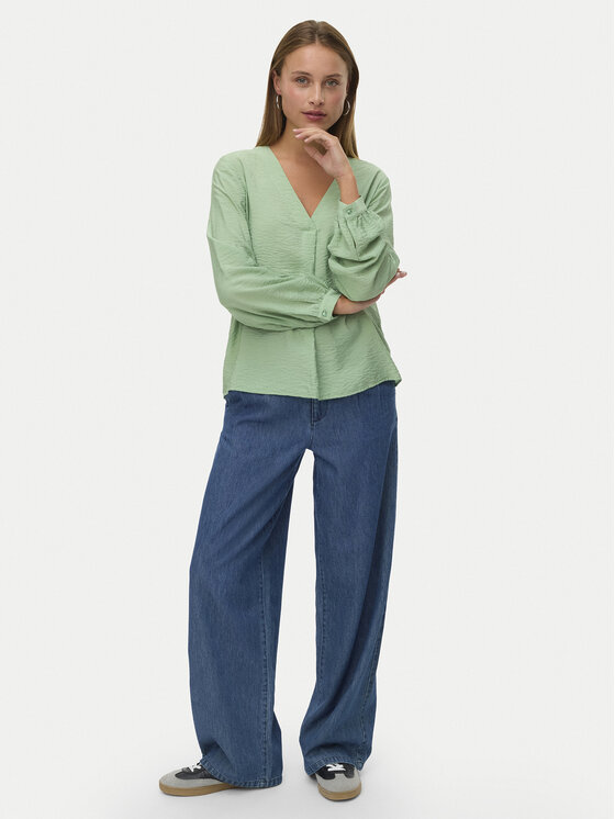 Vero Moda Vero Moda Blúz Urli 10338835 Zöld Regular Fit