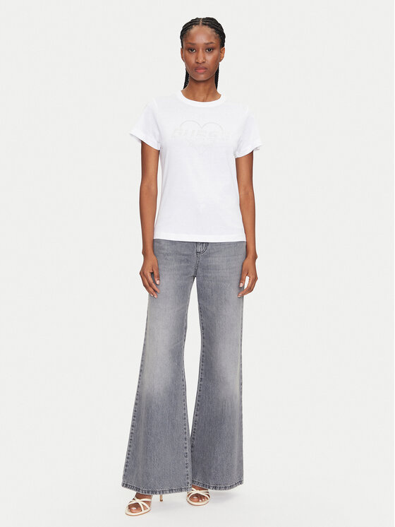 Guess Guess T-Shirt V5GI10 K9RM1 Biały Regular Fit
