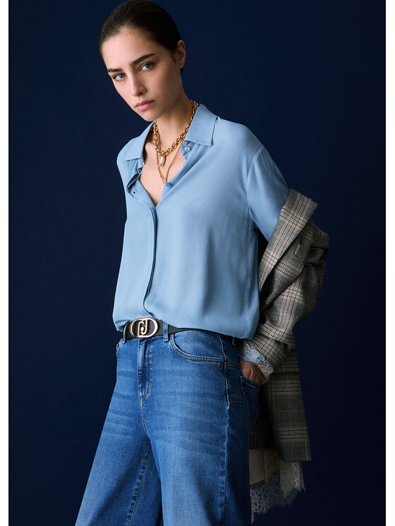Liu Jo Liu Jo Koszula CF6207T2578X0805 Niebieski jasny Regular Fit