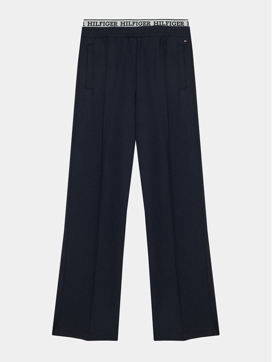 Tommy Hilfiger Bavlnené nohavice Monotype KG0KG07747 D Tmavomodrá Regular Fit