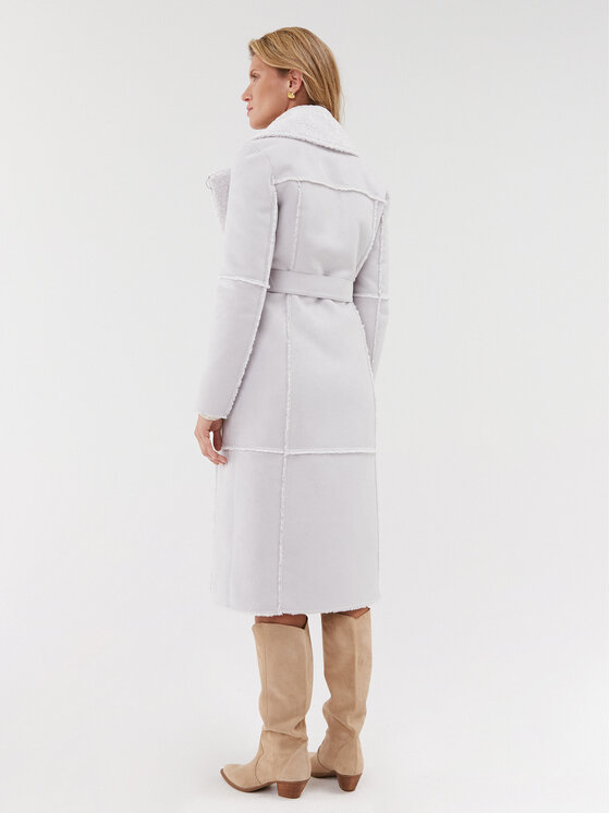 Patrizia Pepe Patrizia Pepe Báránybőr kabát 2O0087/E012-W356 Szürke Regular Fit