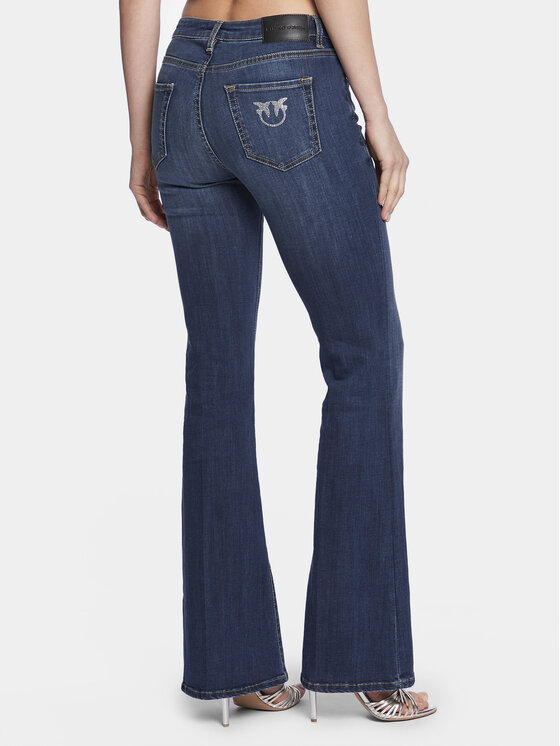 PINKO Pinko Jeansy Flora 100561 A0MR Granatowy Flare Fit