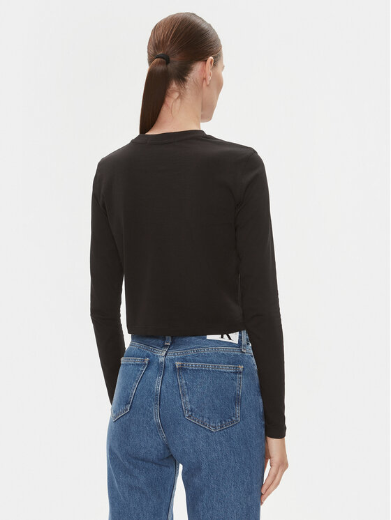Calvin Klein Jeans Calvin Klein Jeans Blúzka Embro Badge J20J222884 Čierna Regular Fit