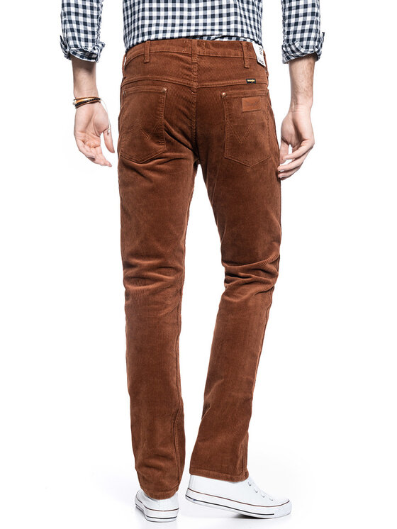 Wrangler Wrangler Pantaloni di tessuto 11MWZ Marrone Slim Fit