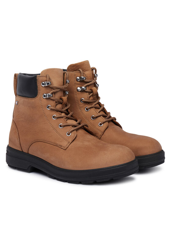 Tommy Hilfiger Tommy Hilfiger Trzewiki Th Flag Resistant Lace-Up Boot FW0FW09576 Beżowy