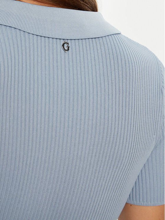 Guess Guess Sukienka dzianinowa W5RK18 Z2U00 Niebieski Regular Fit
