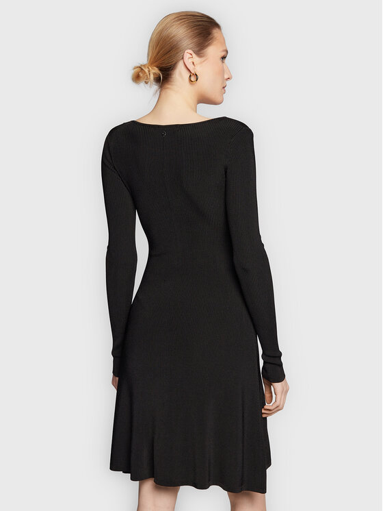 Guess Guess Trikotažinė suknelė W3RK36 Z30K0 Juoda Slim Fit