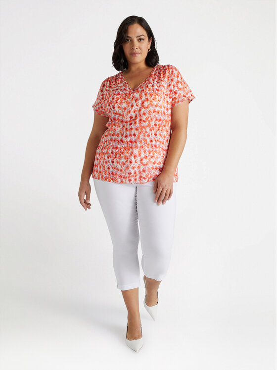 Fiorella Rubino Fiorella Rubino Bluzka 2606T002350N0S1 Pomarańczowy Regular Fit