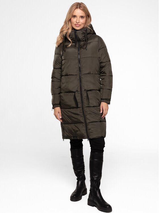 Perso Perso Dámská bunda BLH251010F Khaki Regular Fit