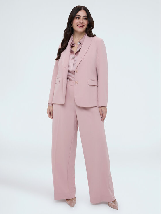 Fiorella Rubino Fiorella Rubino Spodnie materiałowe P011L002301N006 Różowy Over Fit