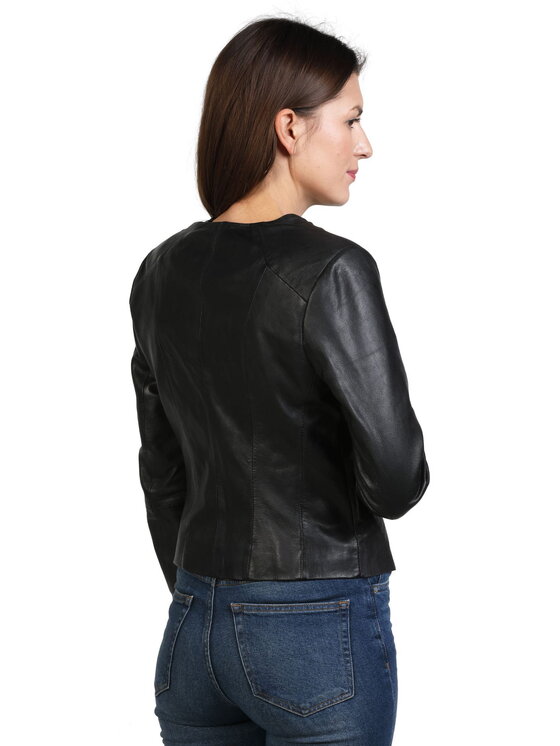 David Ryan David Ryan Kurtka skórzana COCO Czarny Regular Fit