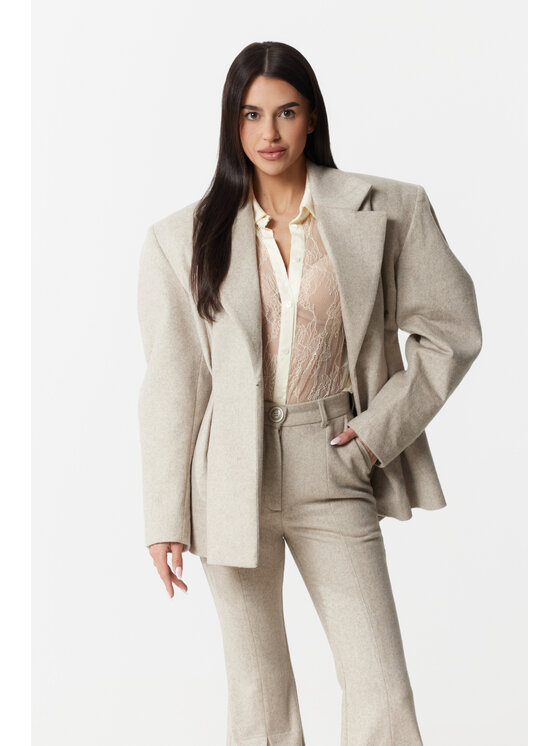 Magda Matyja Magda Matyja Marynarka BELLAVIA BLAZER Szary jasny Oversize