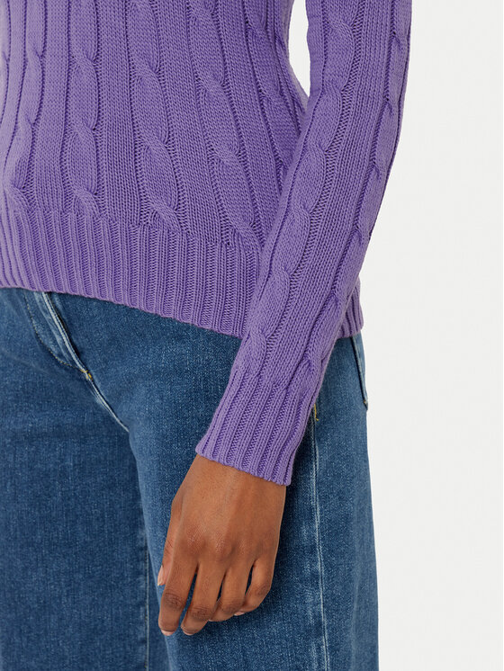 Polo Ralph Lauren Polo Ralph Lauren Sveter 211891640028 Fialová Slim Fit