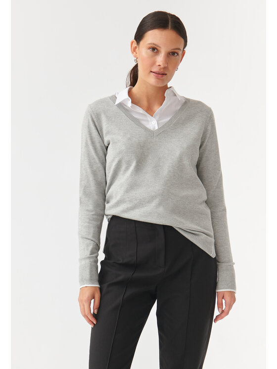 TATUUM TATUUM Sweter TOLA Szary Fitted Fit