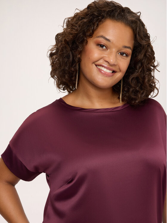 Fiorella Rubino Fiorella Rubino T-shirt G0D3L009276N036 Bordeaux Regular Fit