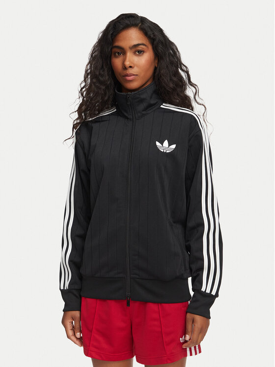 adidas adidas Pulóver Pinstripe Firebird KS6786 Fekete Loose Fit