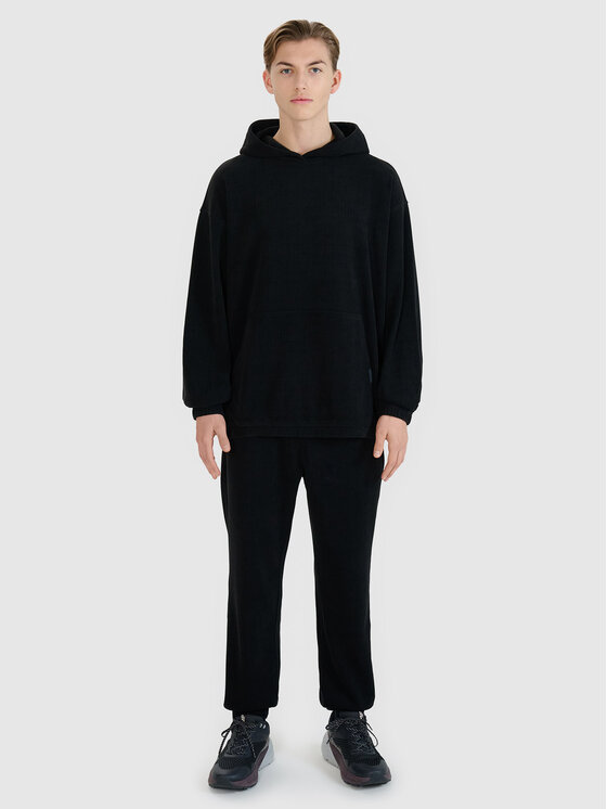 4F 4F Bluza MIDSHOP TEXTILE Czarny Oversize