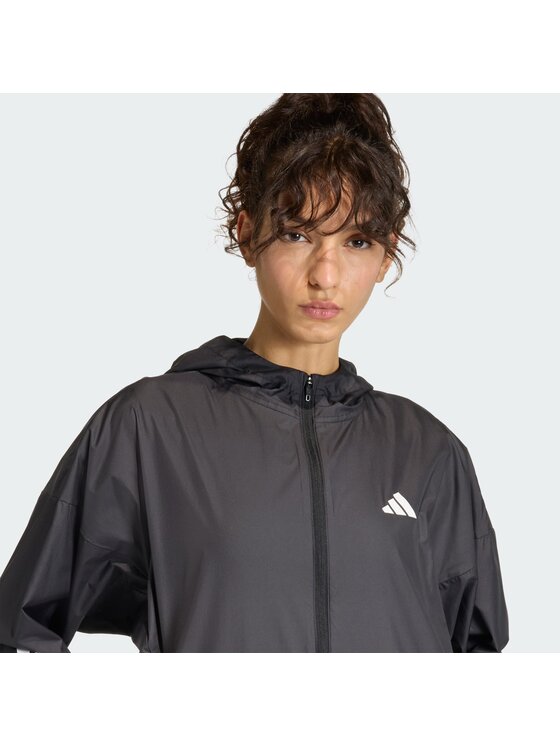 adidas adidas Kurtka do biegania 159000 Czarny Loose Fit