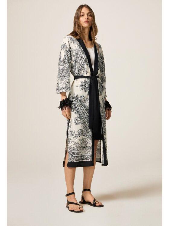 Oltre Oltre Kimono 2479J000717N0S1 Czarny Baggy Fit
