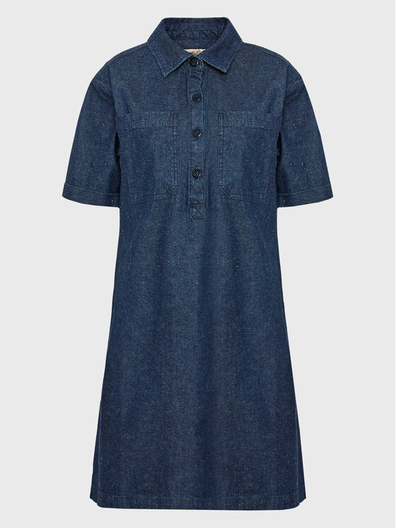 Deus Ex Machina Džinsinė suknelė Denim Honour DLF229572 Tamsiai mėlyna Regular Fit