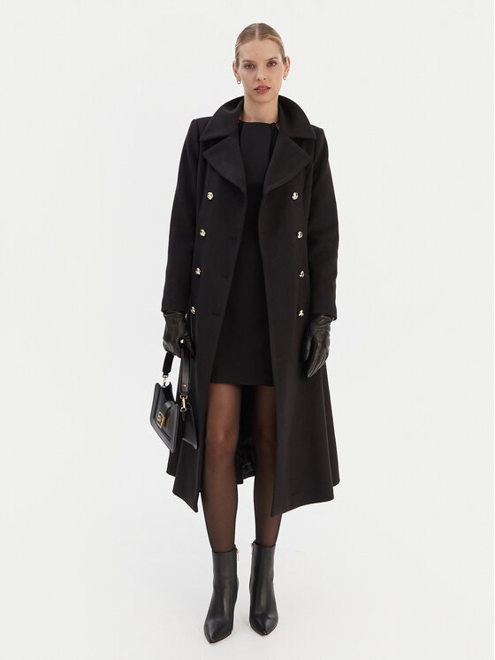 Rinascimento Rinascimento Cappotto di transizione CFC0126730003 Nero Regular Fit