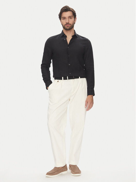 Marc O'Polo Marc O'Polo Košeľa 524 7428 42460 Čierna Shaped Fit