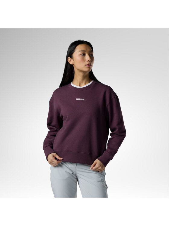 Rossignol Rossignol Bluza W Presset Cn Relax Sweatshirt Fioletowy Relaxed Fit