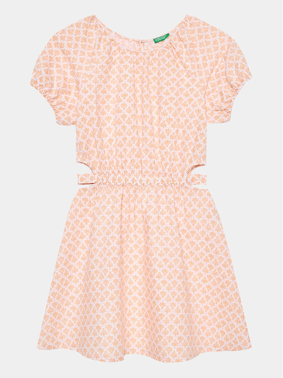 United Colors Of Benetton Rochie de zi 4XTWCV019 Portocaliu Regular Fit