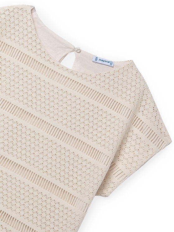 Mayoral Mayoral Тишърт 6022 Екрю Regular Fit